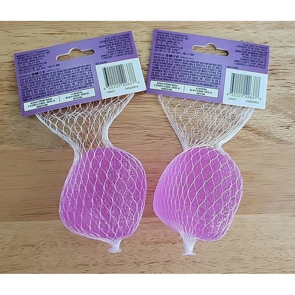 Orb Sqweezy Glow In The Dark Gumdrop Lilac~Viral Sensory Toys~ Lot of 2